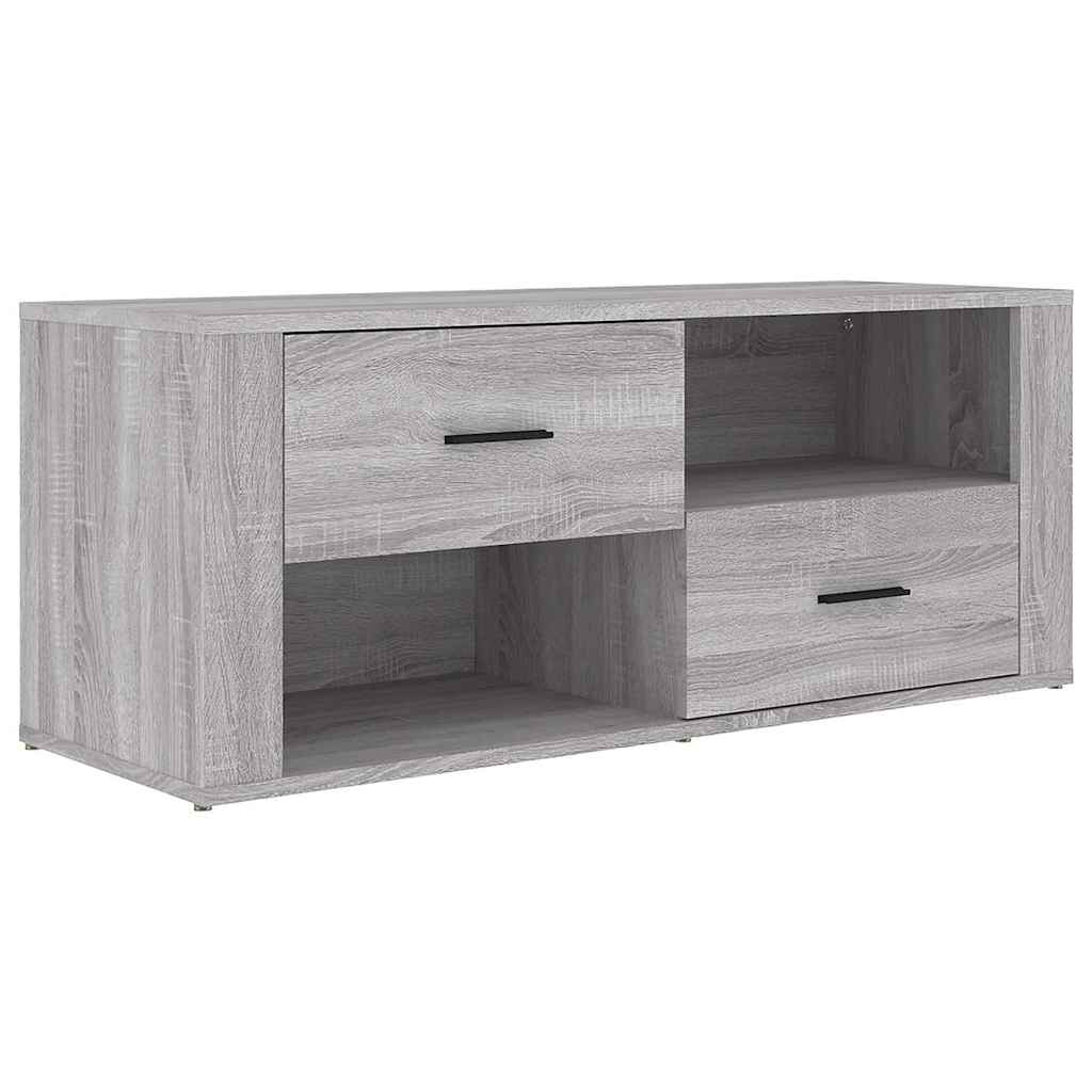 tv-bord 100x35x40 cm konstrueret træ grå sonoma-eg