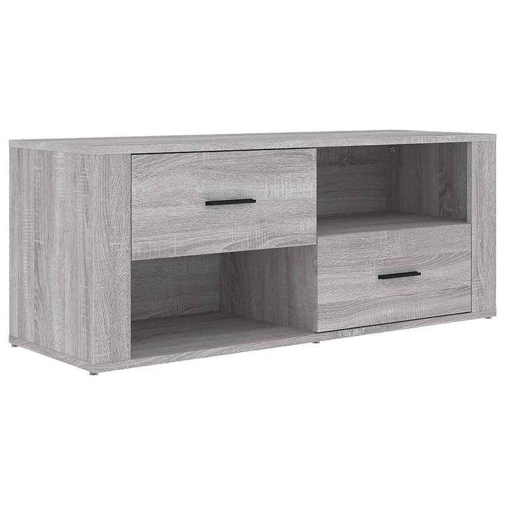 tv-bord 100x35x40 cm konstrueret træ grå sonoma-eg