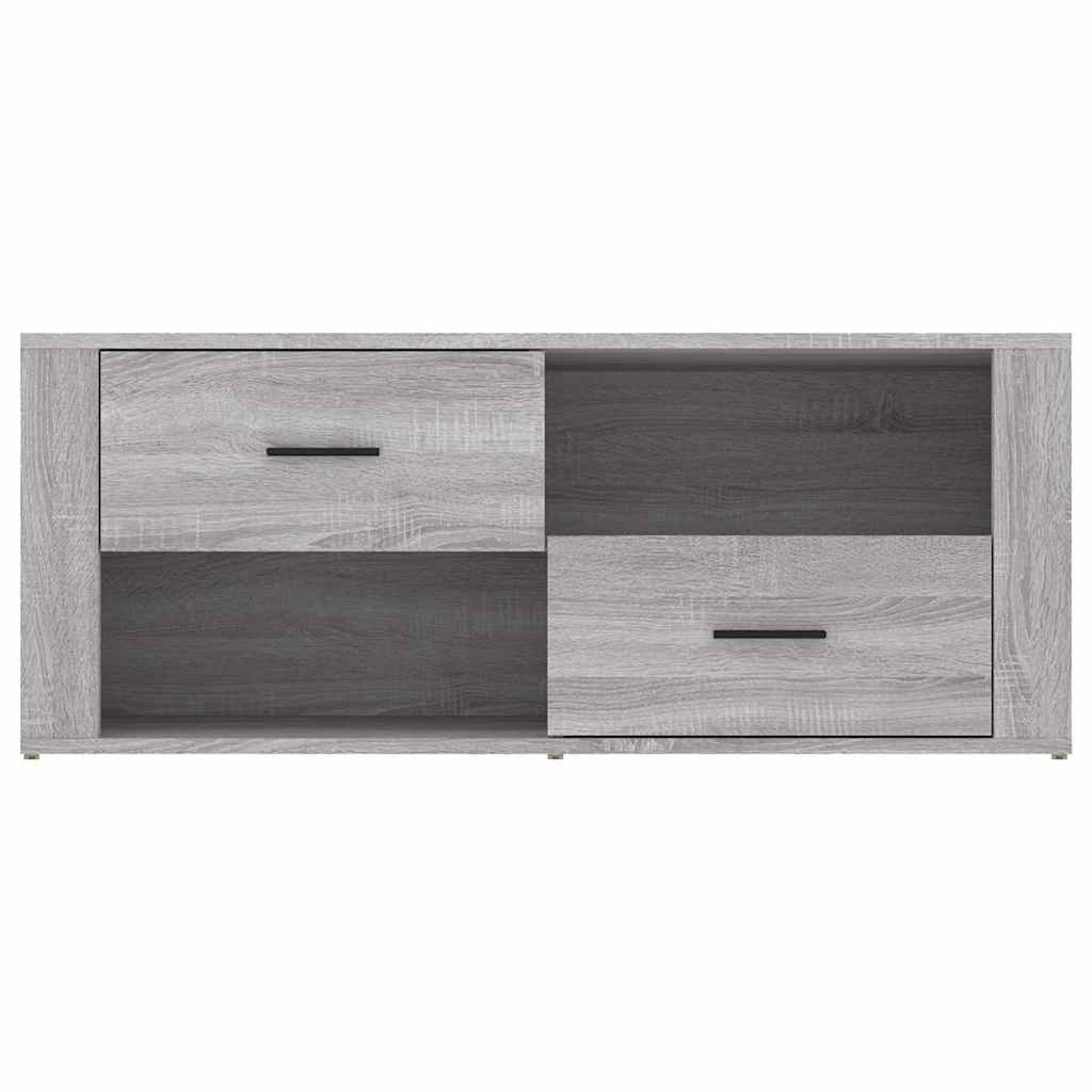 tv-bord 100x35x40 cm konstrueret træ grå sonoma-eg