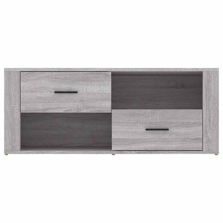 tv-bord 100x35x40 cm konstrueret træ grå sonoma-eg