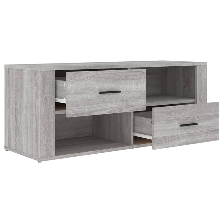 tv-bord 100x35x40 cm konstrueret træ grå sonoma-eg