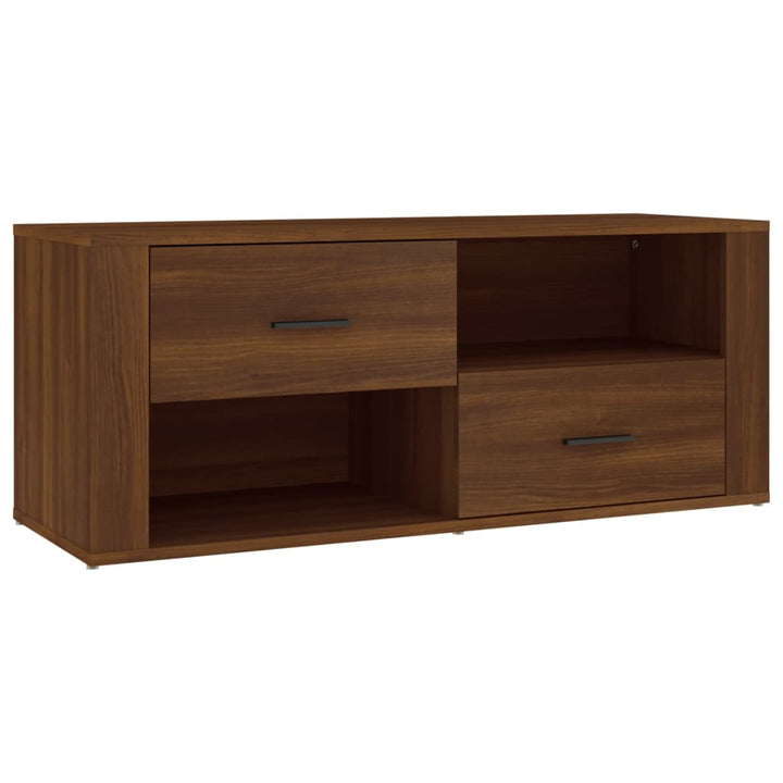 tv-bord 100x35x40 cm konstrueret træ brun egetræsfarve