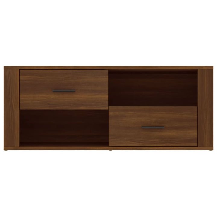 tv-bord 100x35x40 cm konstrueret træ brun egetræsfarve
