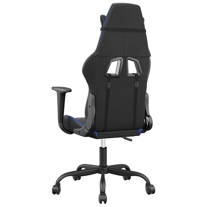 gamingstol kunstlæder sort og blå