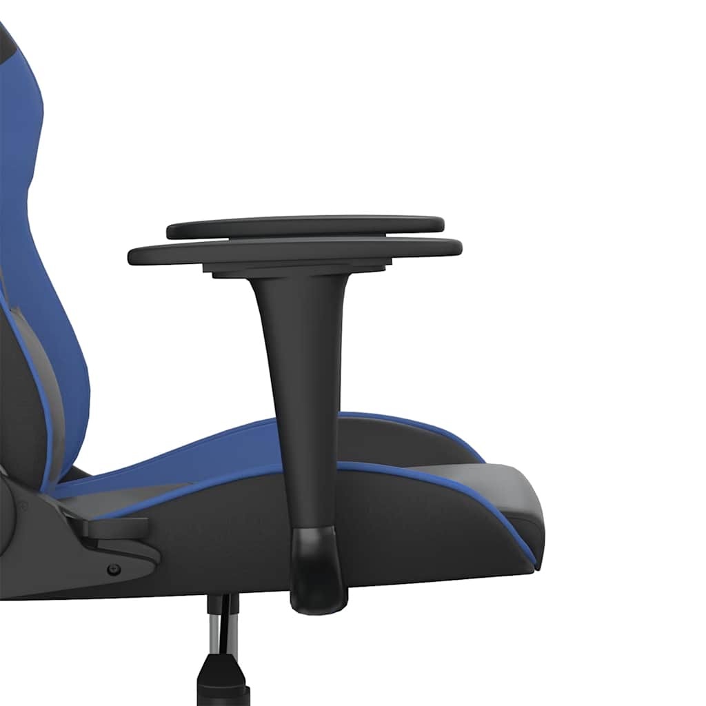 gamingstol kunstlæder sort og blå