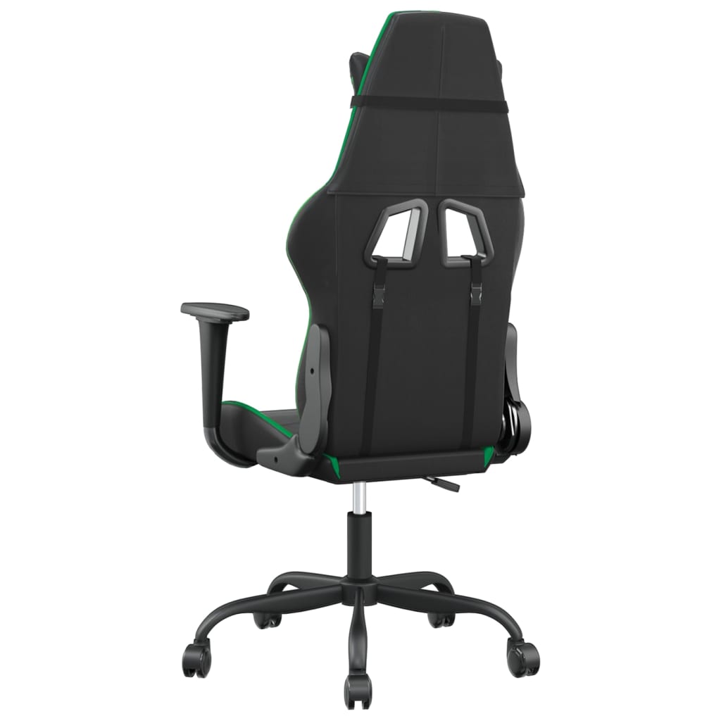 gamingstol kunstlæder sort og grøn