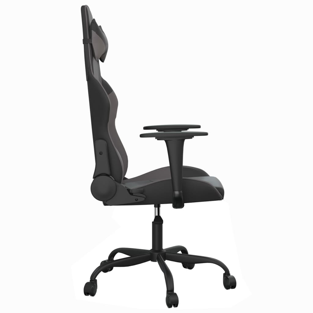 gamingstol kunstlæder sort og grå