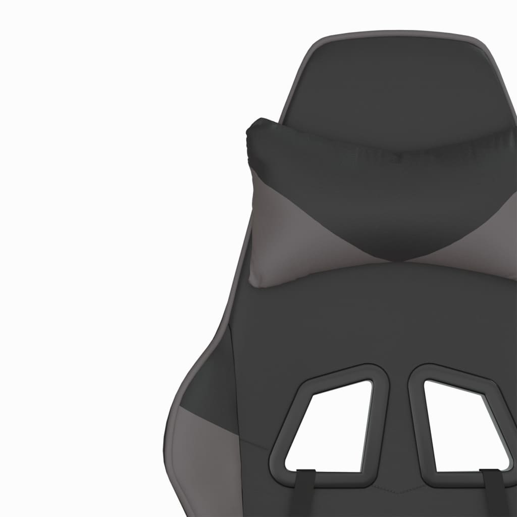 gamingstol kunstlæder sort og grå