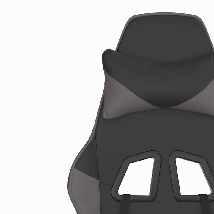 gamingstol kunstlæder sort og grå