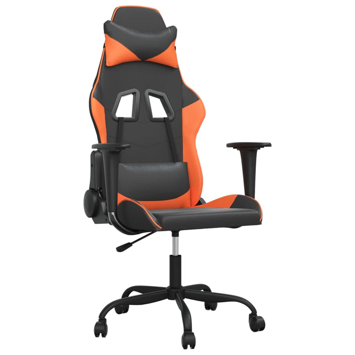 gamingstol kunstlæder sort og orange