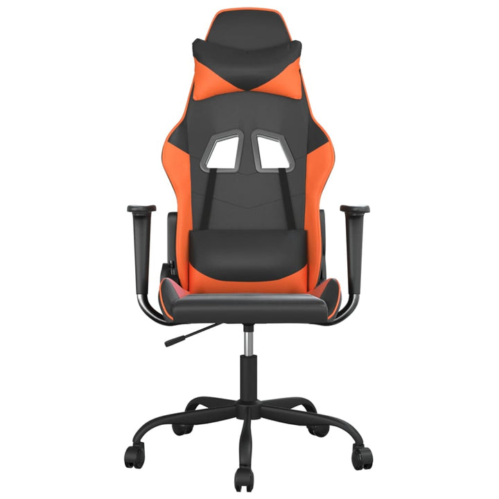 gamingstol kunstlæder sort og orange