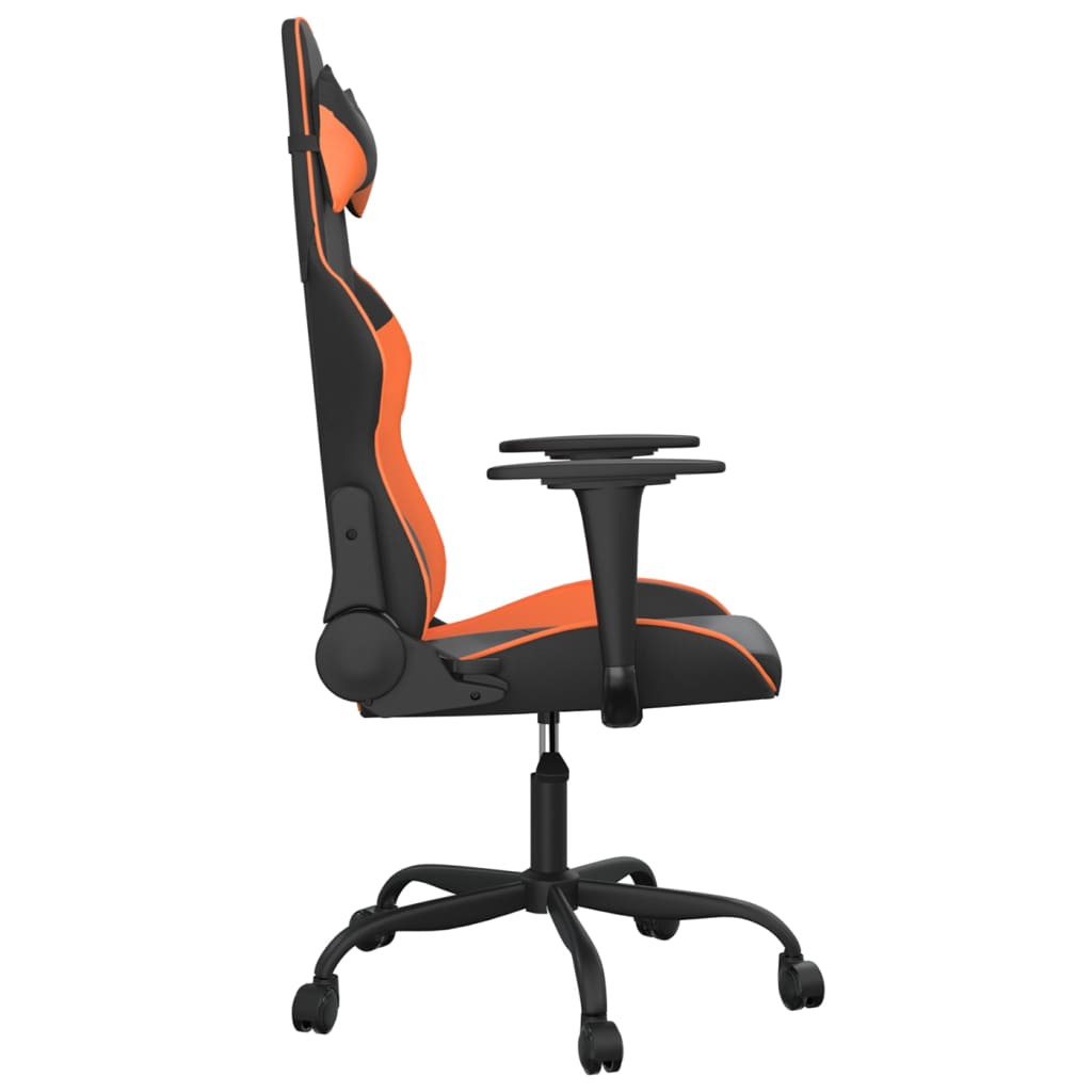 gamingstol kunstlæder sort og orange