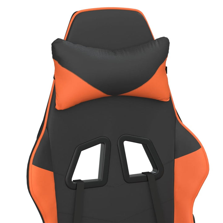 gamingstol kunstlæder sort og orange