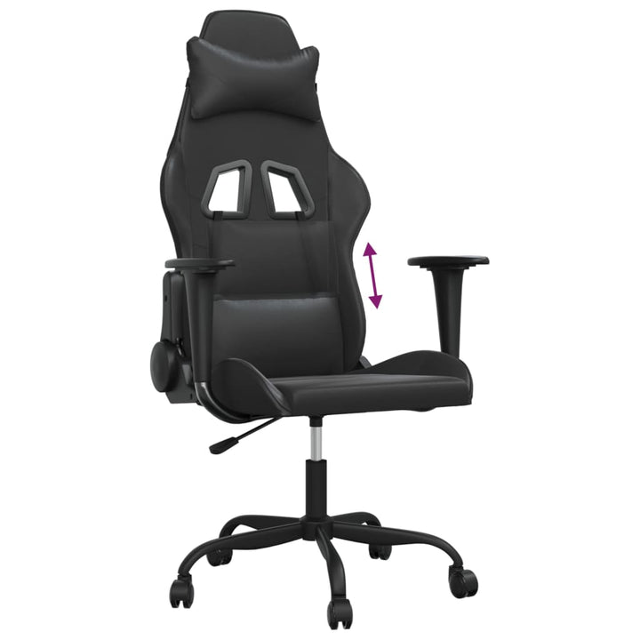 gamingstol kunstlæder sort