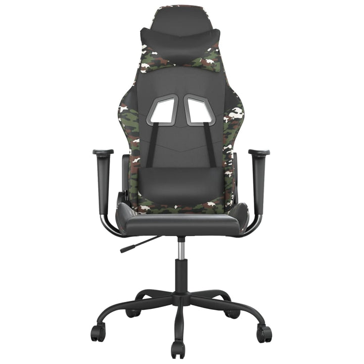 gamingstol kunstlæder sort og camouflage