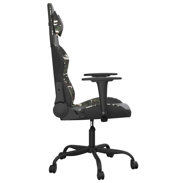 gamingstol kunstlæder sort og camouflage