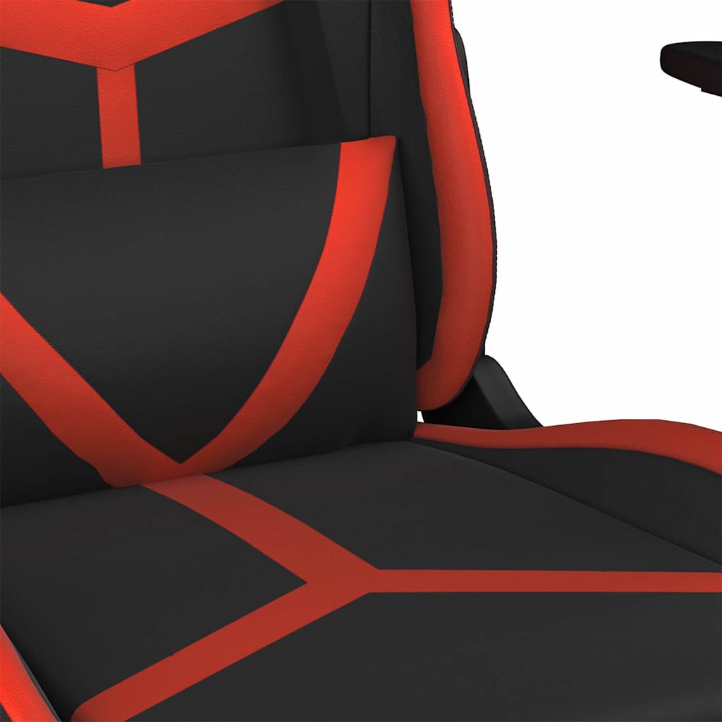 gamingstol kunstlæder sort og rød