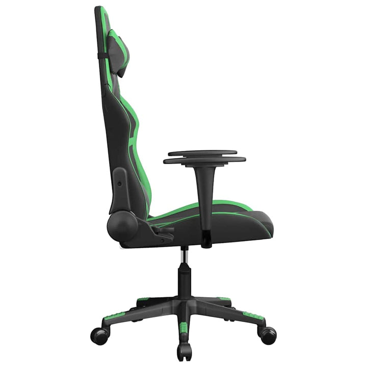 gamingstol kunstlæder sort og grøn