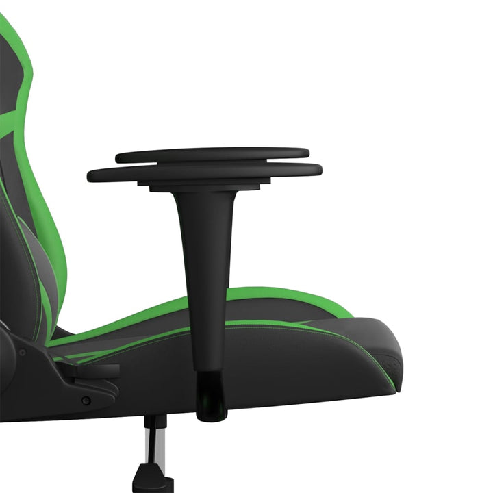 gamingstol kunstlæder sort og grøn