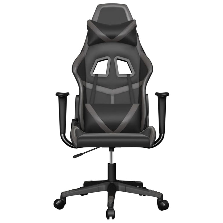 gamingstol kunstlæder sort og grå