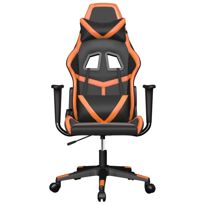 gamingstol kunstlæder sort og orange