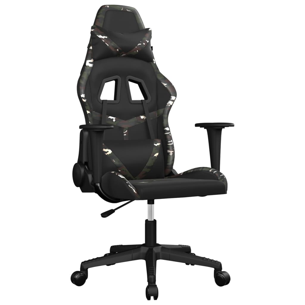 gamingstol kunstlæder sort og camouflage