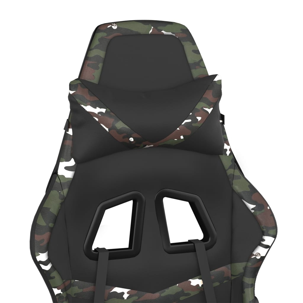 gamingstol kunstlæder sort og camouflage