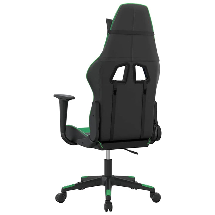gamingstol kunstlæder sort og grøn