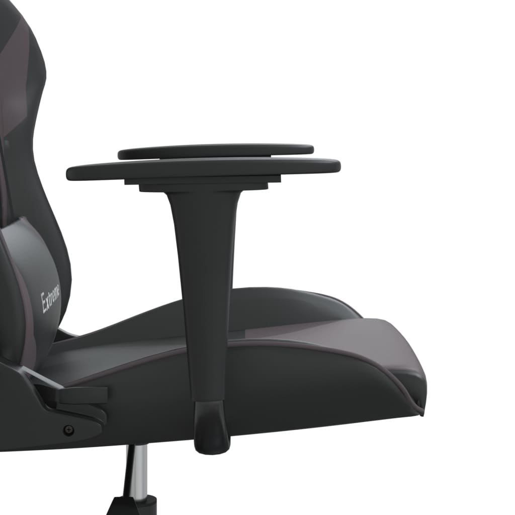 gamingstol kunstlæder sort og grå