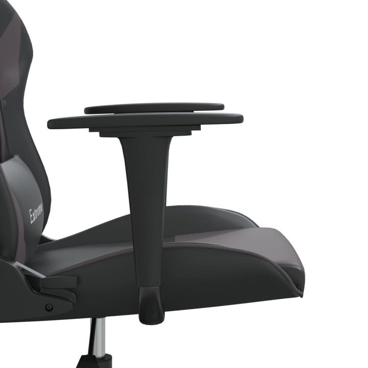 gamingstol kunstlæder sort og grå
