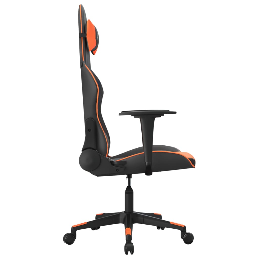 gamingstol kunstlæder sort og orange