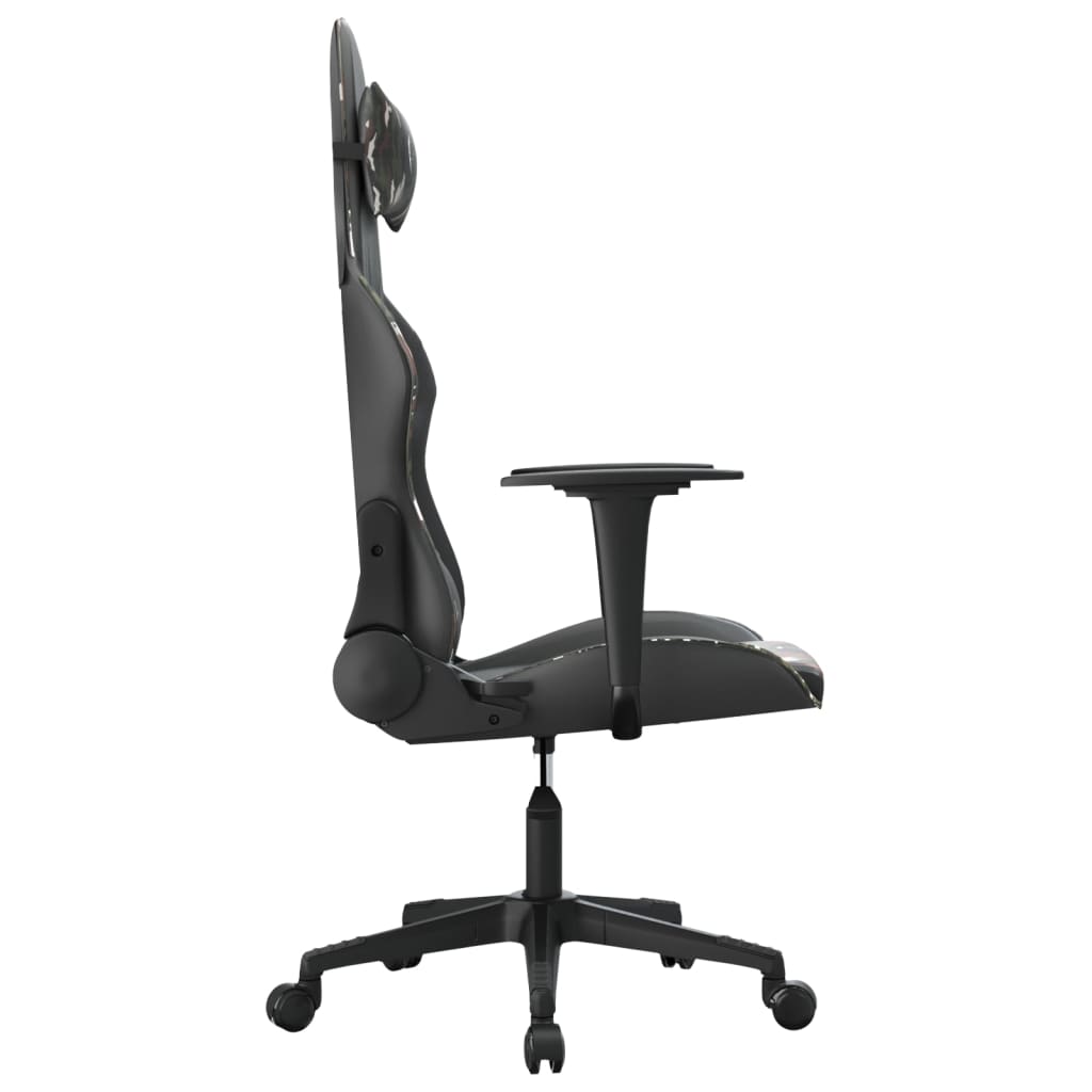 gamingstol kunstlæder sort og camouflage