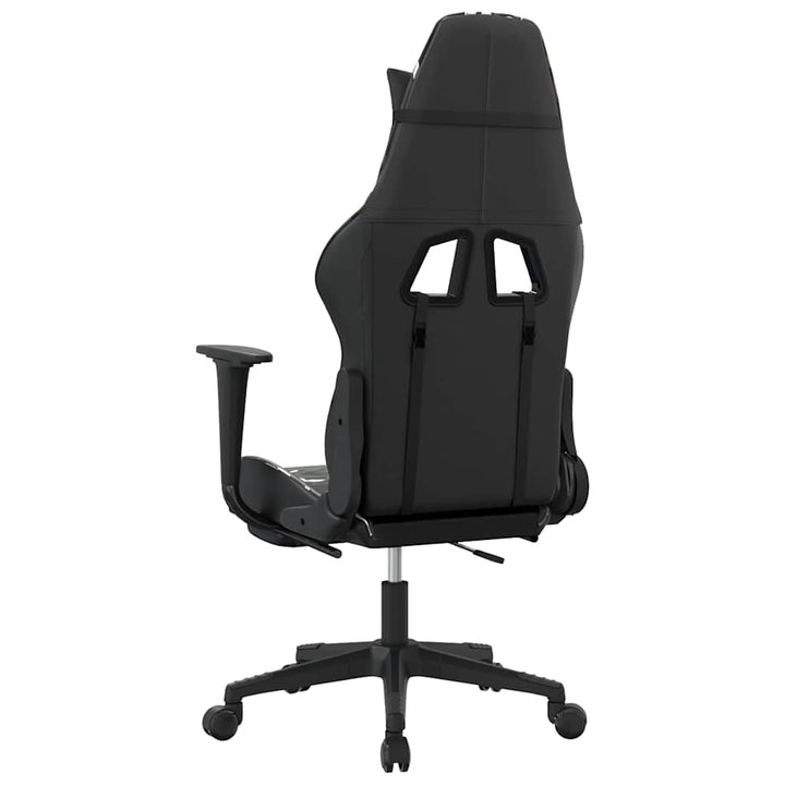 gamingstol med fodstøtte kunstlæder sort og camouflage