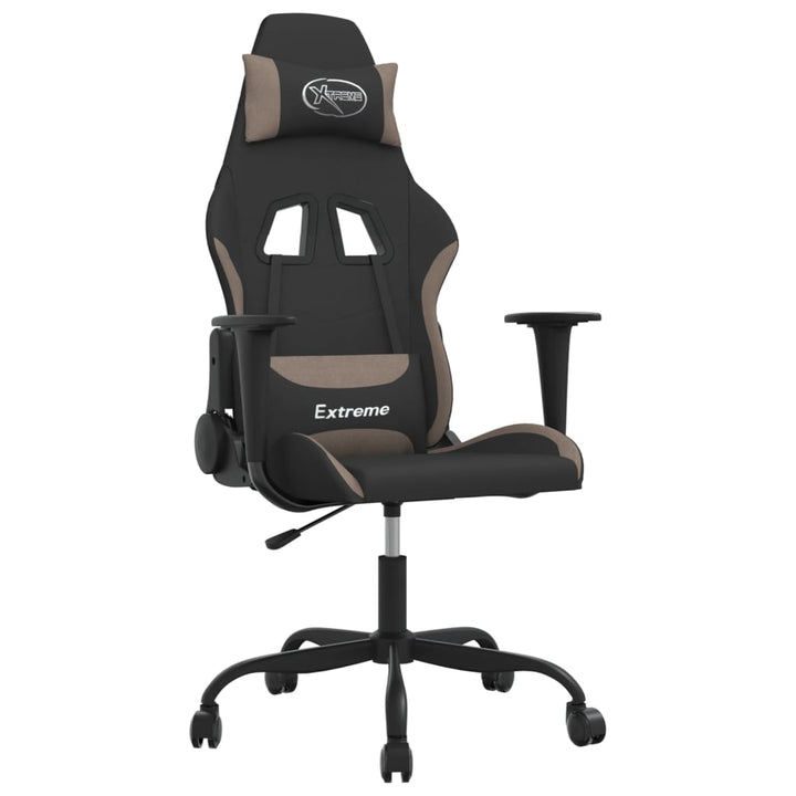 gamingstol stof sort og gråbrun