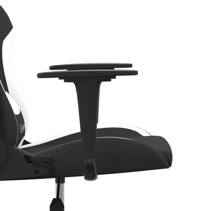 gamingstol stof sort og hvid