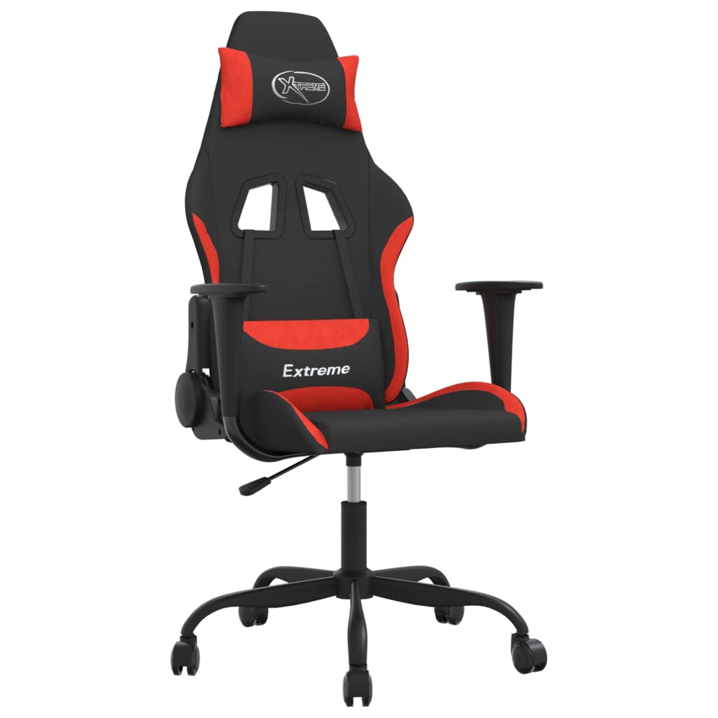gamingstol stof sort og rød