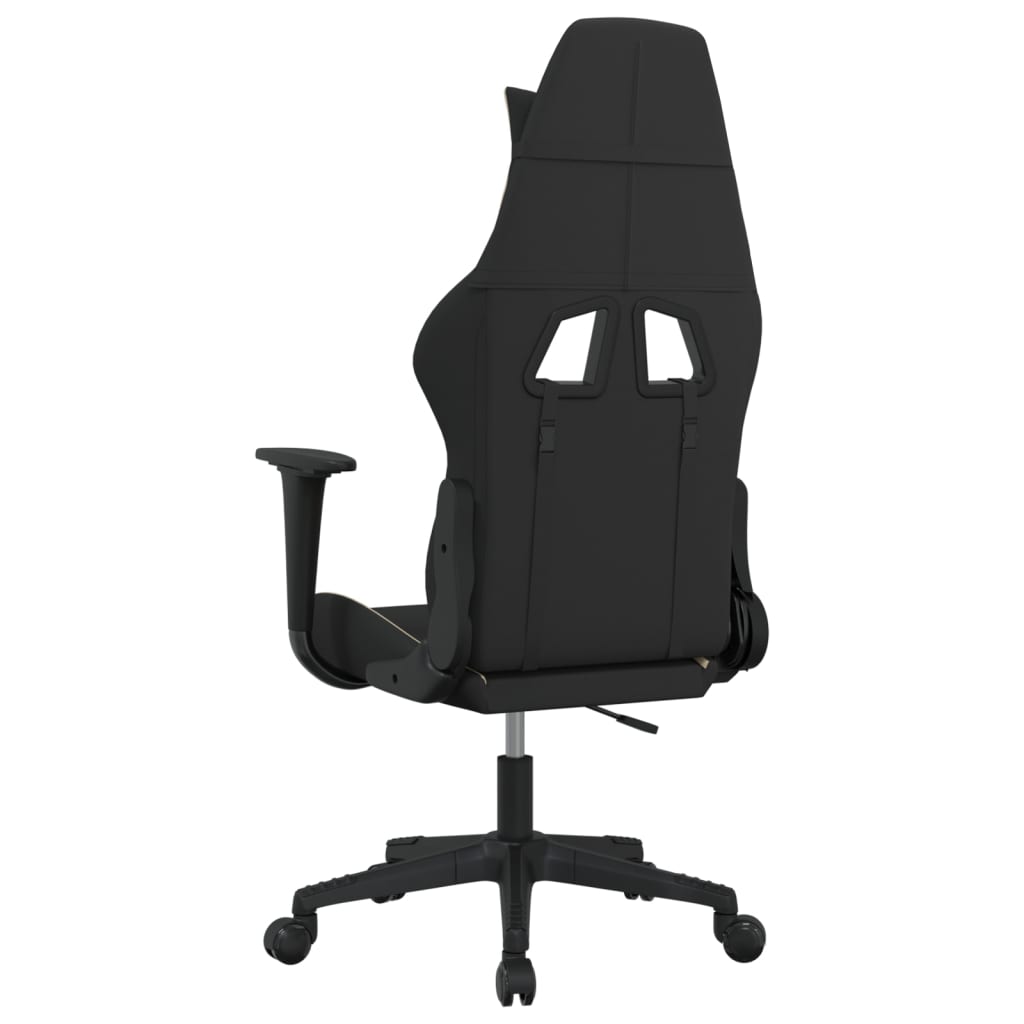 gamingstol stof sort og cremefarvet