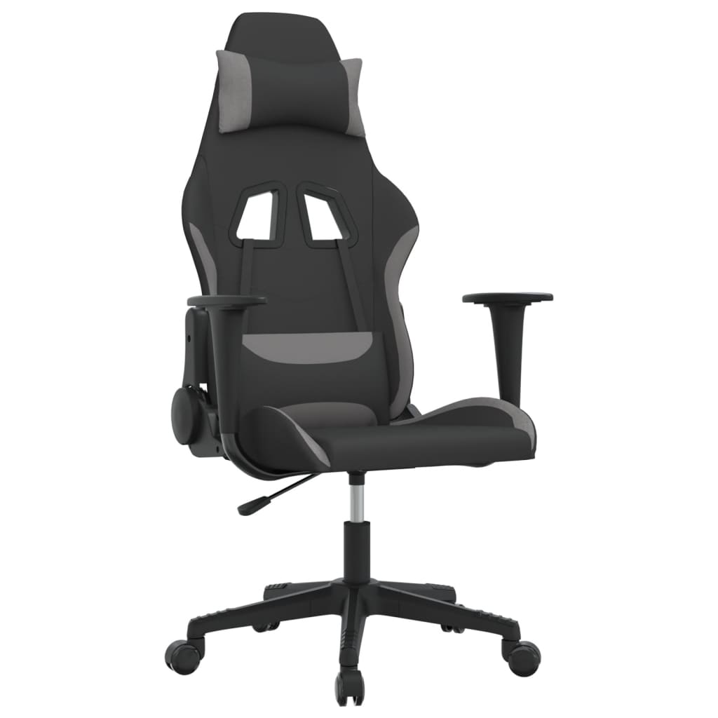gamingstol stof Sort og lysegrå