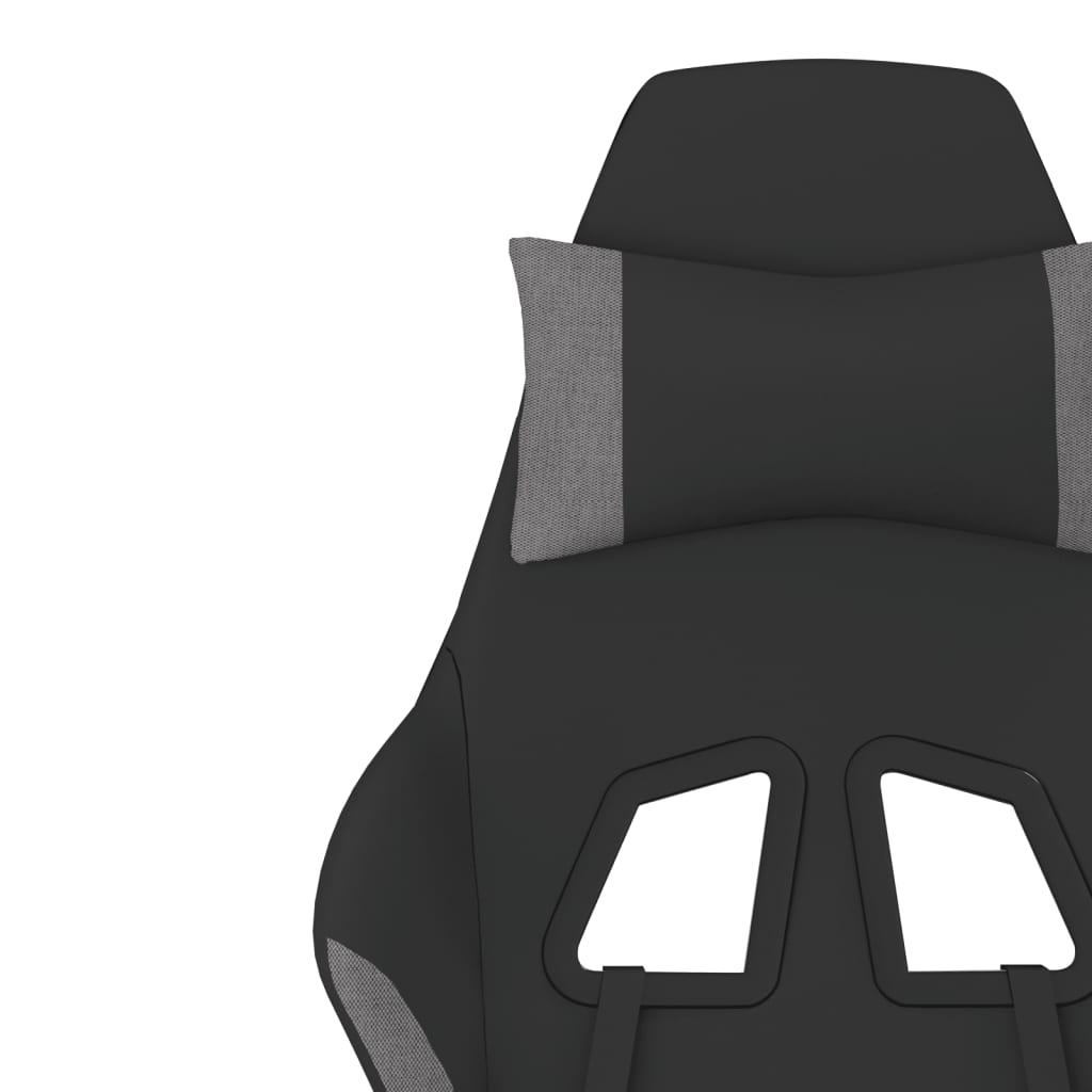 gamingstol stof Sort og lysegrå