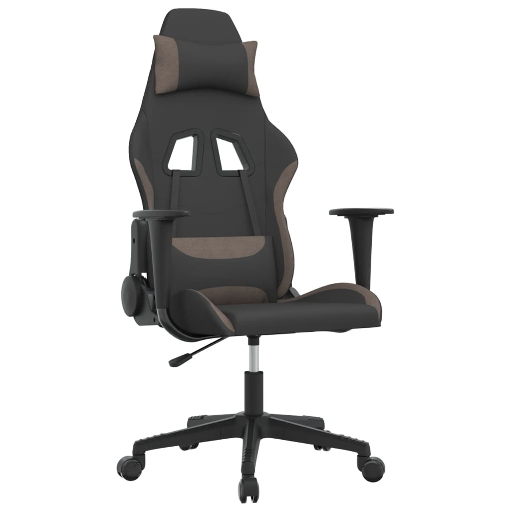 gamingstol stof sort og gråbrun