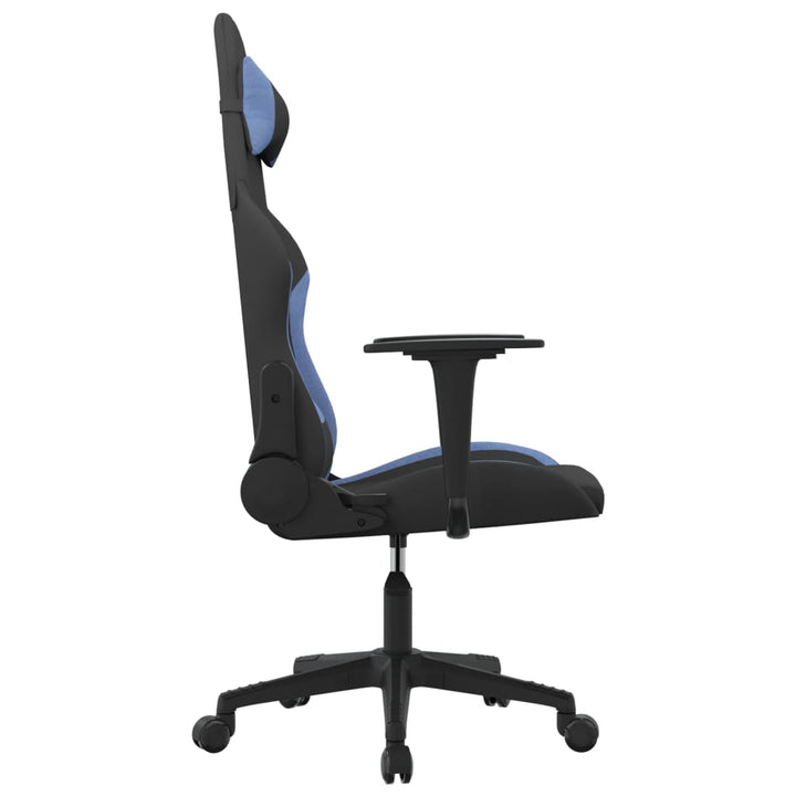 gamingstol stof sort og blå