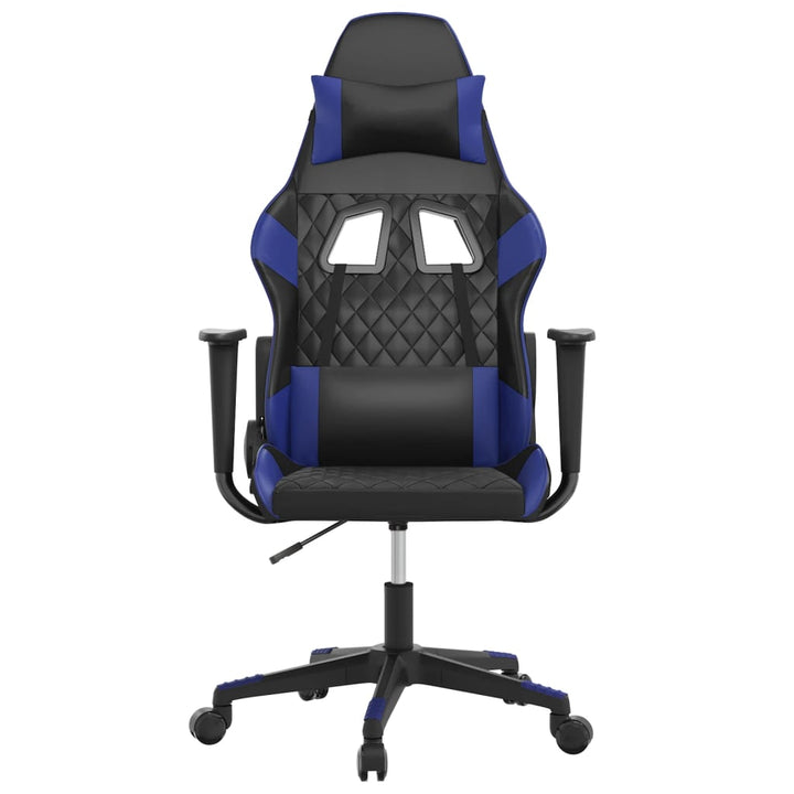 gamingstol kunstlæder sort og blå