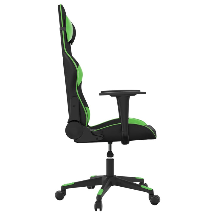 gamingstol kunstlæder sort og grøn