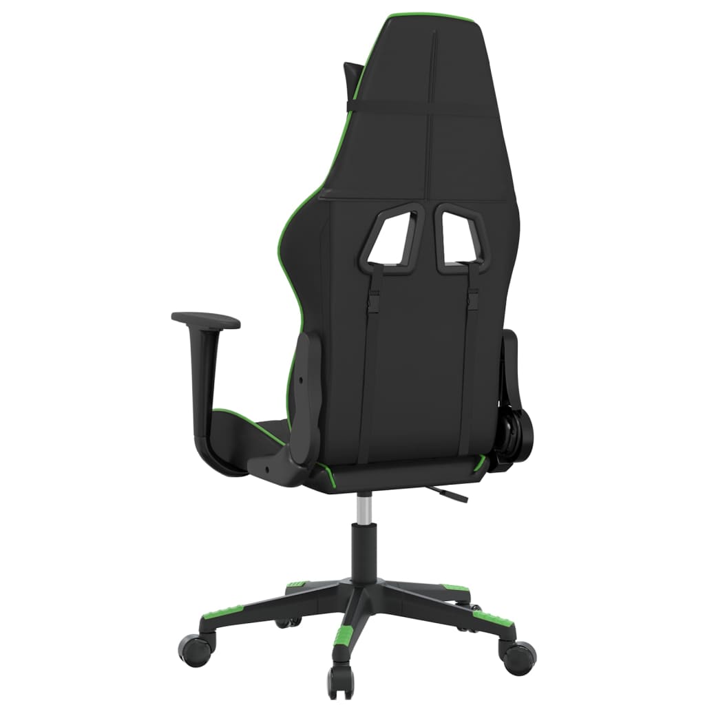 gamingstol kunstlæder sort og grøn