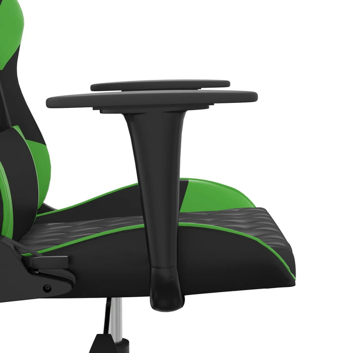 gamingstol kunstlæder sort og grøn