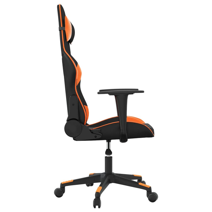 gamingstol kunstlæder sort og orange