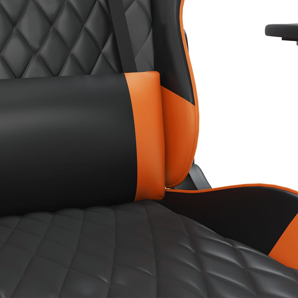 gamingstol kunstlæder sort og orange