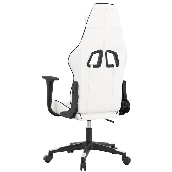gamingstol kunstlæder hvid og sort
