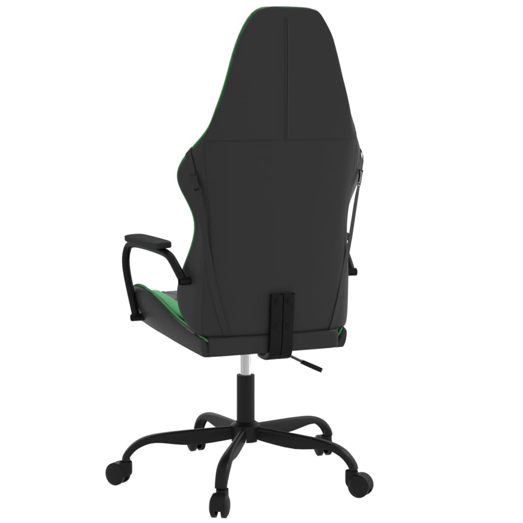 gamingstol kunstlæder sort og grøn