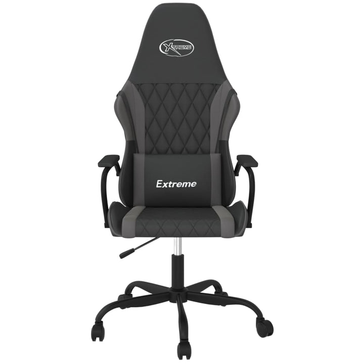gamingstol kunstlæder sort og grå